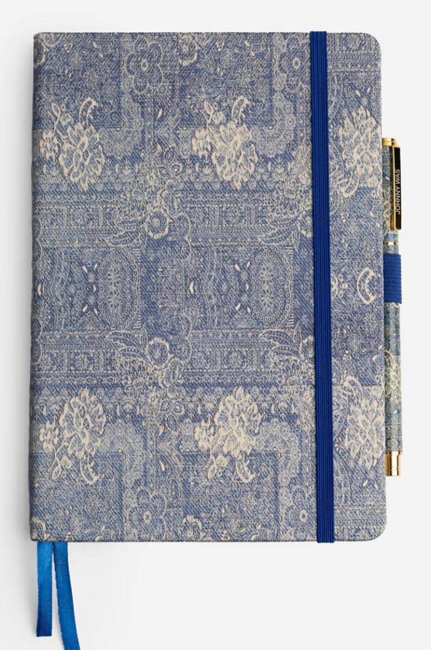 Jonny Was, NEW, DENIM EMBROIDERY JOURNAL AND PEN SET
